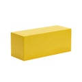 A bright yellow rectangular block displayed against a white background Royalty Free Stock Photo