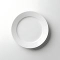 A simple plain white dinner plate displayed against a neutral background Royalty Free Stock Photo