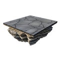 A stack of artificial stone tiles with cracked texture Royalty Free Stock Photo
