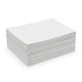 Stack of blank white paper sheets neatly arranged in a pile for office or printing use Royalty Free Stock Photo