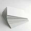 A neatly arranged stack of blank white paper sheets on a plain background Royalty Free Stock Photo