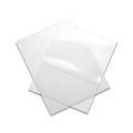 A stack of blank white paper sheets on a white background Royalty Free Stock Photo