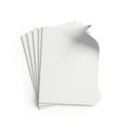 A stack of blank white paper sheets ready for use on a white background Royalty Free Stock Photo