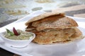 oats set dosa with fresh chutney. oats set dosa. dosa. Royalty Free Stock Photo