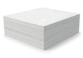 A stack of white foam sheets for crafting and insulation purposes Royalty Free Stock Photo