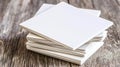 A stack of blank white cards. Royalty Free Stock Photo