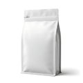Standing resealable pouch with white packaging material and zipper closure Royalty Free Stock Photo