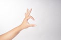 The image shows a three-fingered hand on a white background Royalty Free Stock Photo