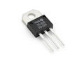 Triac thyristor semiconductor component with labeled part number 10-220 Royalty Free Stock Photo