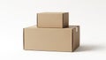 Two stacked brown cardboard boxes Royalty Free Stock Photo