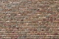 Upward view of a modern rough textured colorful beige tone brick wall background