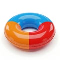 Colorful inflatable ring toy for swimming and water activities on sunny days Royalty Free Stock Photo