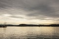 Fjord at sunset - Oslo, Norway; moody and gloomy.