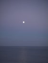 Eastbourne, East Sussex - the moon and purple skies. Royalty Free Stock Photo