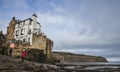 Yorkshire, England, Robin Hood`s Bay - a hotel.