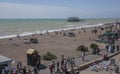 Brighton, England, the UK - the promenade and the pier. Royalty Free Stock Photo