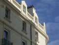 Brighton, England, the UK - white townhouses. Royalty Free Stock Photo