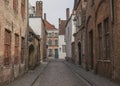 Streets of Bruges, Belgium, Europe - redbrick buildings.