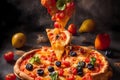 Protein Powerhouse Pizza: Delicious Combination of Selected Meats Royalty Free Stock Photo