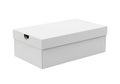 A white rectangular box with a lid and a handle on the side. isolated on transparent background Royalty Free Stock Photo