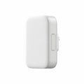 A white wireless router with a single antenna on the back Royalty Free Stock Photo