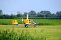 Takeoff of gyroplane Royalty Free Stock Photo