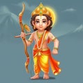 image of Shree ram Hindu god cartoon style generative AI