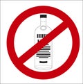 Image sign of the prohibition of alcohol
