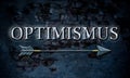 Signposts the direct way to Optimism Royalty Free Stock Photo