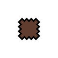 Brown Zigzag Fabric Sample Icon Royalty Free Stock Photo