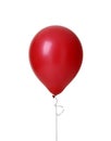 Image of single big red latex balloon for birthday party Royalty Free Stock Photo