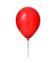 Image of single big red latex balloon for birthday party