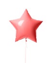 Image of single big red latex balloon for birthday party Royalty Free Stock Photo