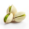 image of single pistachio white background Royalty Free Stock Photo