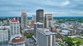 Skyscrapers office buildings downtown city aerial Louisville Kentucky Royalty Free Stock Photo