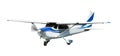 Small ports aeroplane on a clean white background