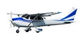 Small ports aeroplane on a clean white background