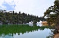 Deoria or Deoriya Tal Lake, Deodar Tree Forest, Snow and Sky - Charming Himalayan Landscape - Uttarakhand, India