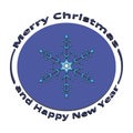 The image snowflake on Christmas and New Year