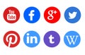 Image of social media like youtube, facebook, twitter, pinterest, LinkedIn and tumblr