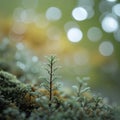 The image is a soft-focus, bokeh-filled photograph featuring an abstract representation of nature. Royalty Free Stock Photo
