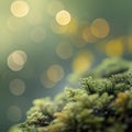 The image is a soft-focus, bokeh-filled photograph featuring an abstract representation of nature. Royalty Free Stock Photo