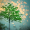 The image is a soft-focus, bokeh-filled photograph featuring an abstract representation of nature. Royalty Free Stock Photo