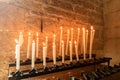 candles in a church in Italy