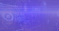 Image of soundwaves, circles, radars, graph over computer language on abstract background