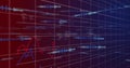 Image of soundwaves with programming language and multiple graphs on grid pattern