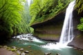 South Silver Falls in Silver Falls State Park made with Generative AI