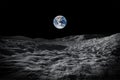 view to our planet earth from moon Royalty Free Stock Photo