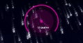 Image of speedometer over data processing on black background Royalty Free Stock Photo