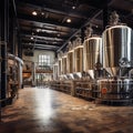 Image of a spotless modern brewery.